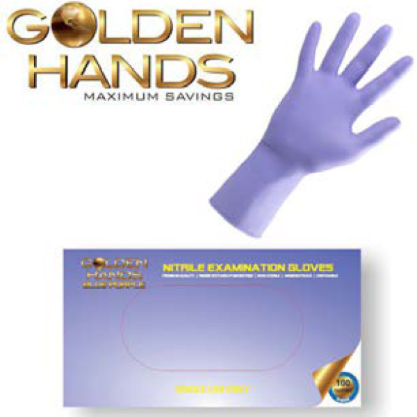 GOLDEN HANDS BLUE-PURPLE POWDER-FREE NITRILE