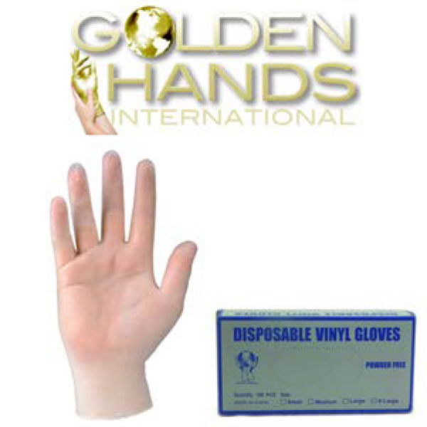 GOLDEN HANDS CLEAR VINYL POWDER-FREE