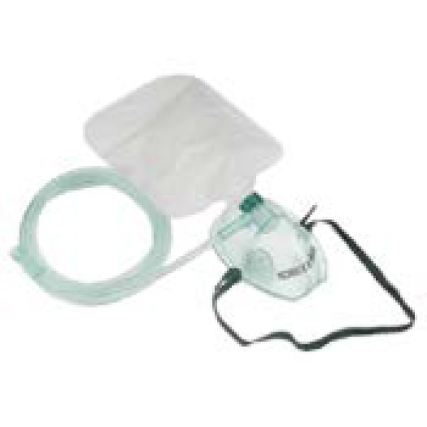 OXYGEN MASK WITH RE-BREATHING BAG