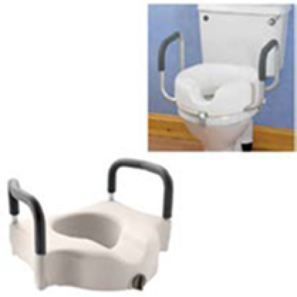 RAISED TOILET SEAT - WITH HANDLES
