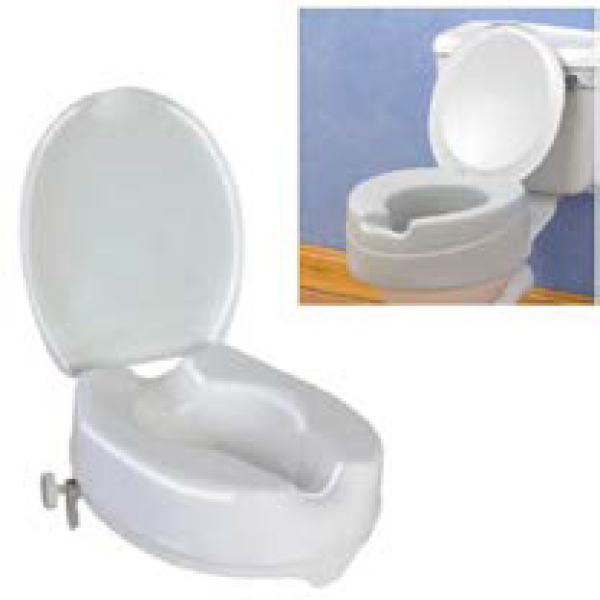 RAISED TOILET SEAT - WITH LID